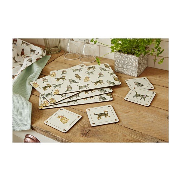 Set od 4 postavke mjesta Cooksmart England Cats on Parade-image-3