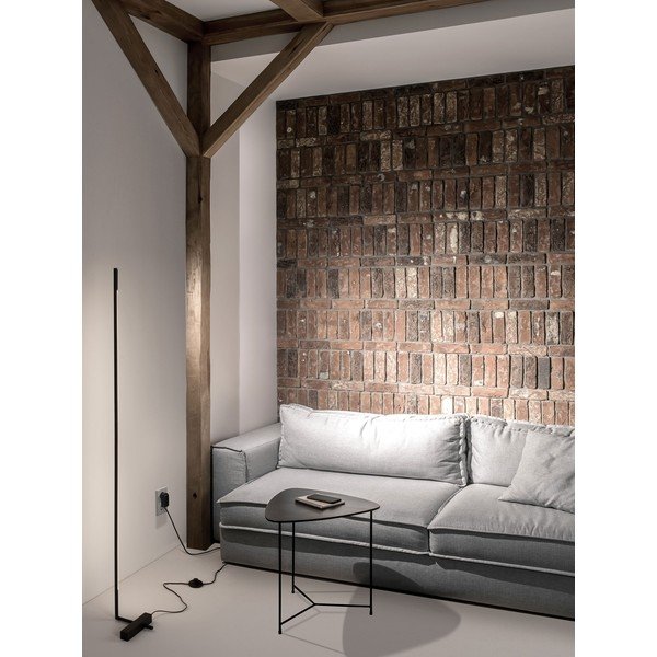 Crna metalna LED stojeća svjetiljka sa sjenilom od akrilnog stakla (visina 140 cm) Raccio – Nova Luce-image-1
