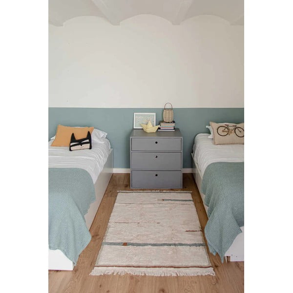 Plavi/krem periv/ručno rađen pamučan tepih 140x200 cm Lanes Vintage Blue – Lorena Canals-image-1