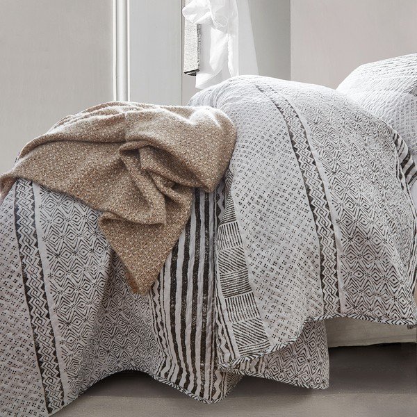 Pokrivač iz mikropercila s dvije jastučnice Sleeptime Elegant Stripe, 250 x 260 cm-image-2