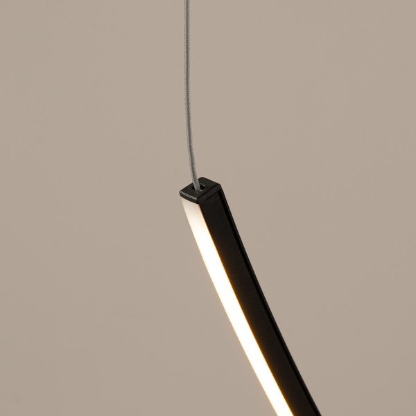 Crna LED viseća svjetiljka aluminijska ALVAR – Thoro-image-3
