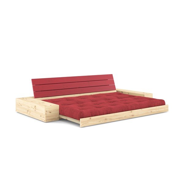 Crvena sklopiva sofa od samta 244 cm Base – Karup Design-image-4