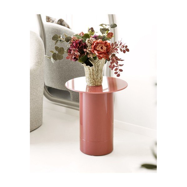 Stakleni okrugao pomoćni stol ø 45 cm Florens – House Nordic-image-1