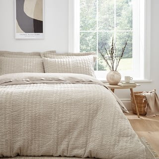 Bež posteljina za bračni krevet 200x200 cm Tamba Stripe – Pineapple Elephant