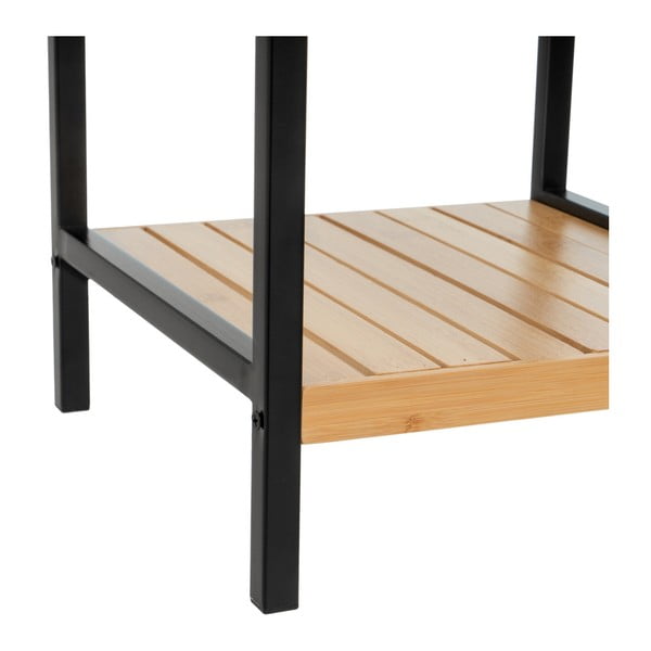 Crni/u prirodnoj boji od bambusa regal 30x70 cm – Casa Selección-image-1