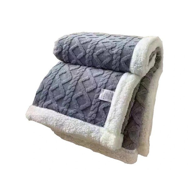 Siva deka od sherpa flisa 150x200 cm Island – My House-image-1