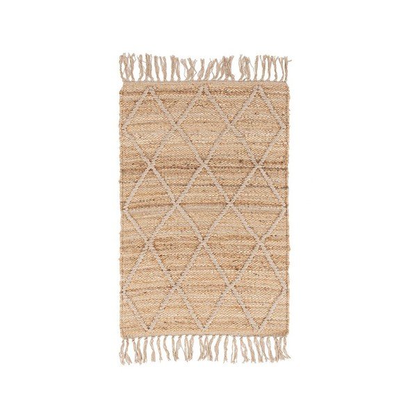 Ručno rađen juten tepih u prirodnoj boji 60x90 cm Shaila – Yes Everyday