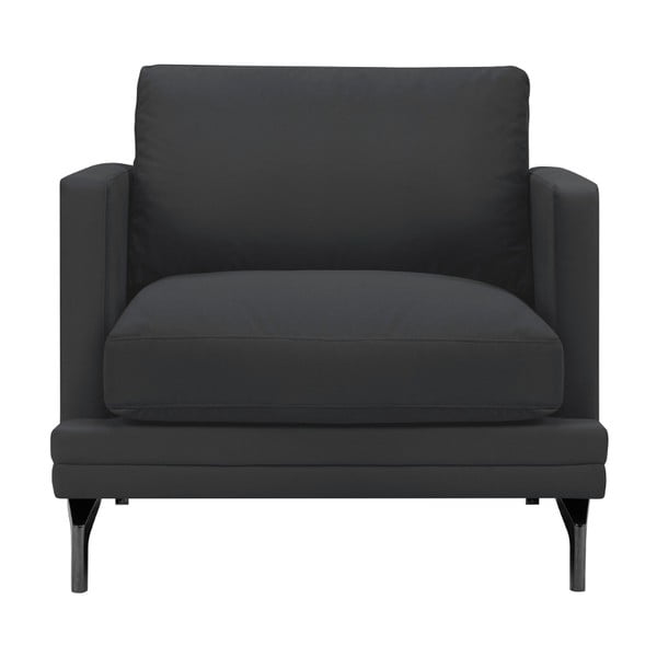 Tamno siva fotelja s bazom u crnoj boji Windsor &amp; Co Sofas Jupiter