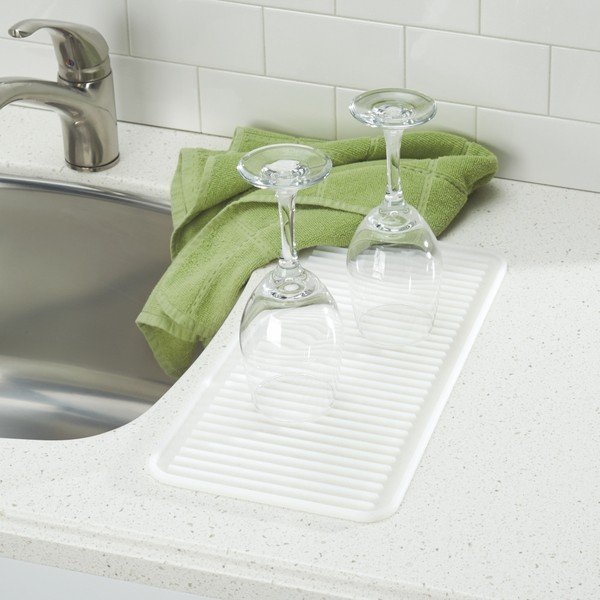 Silikonski stalak za okapanje posuđa iDesign Lineo Drying Mat, 40.5 x 20.5 cm-image-3