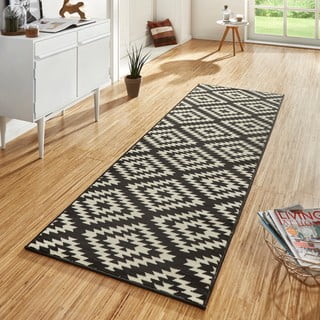 Crno-bijela staza Hanse Home Basic Nordic, 80 x 200 cm