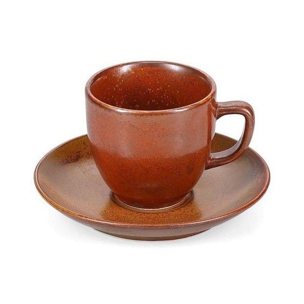 Smeđi porculanski čajni tanjurić ø 14 cm Ovio – BonBistro-image-1