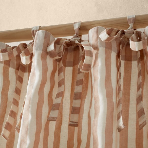 Prozirna zavjesa boja terakote 140x183 cm Zanzibar Stripe – Pineapple Elephant-image-2