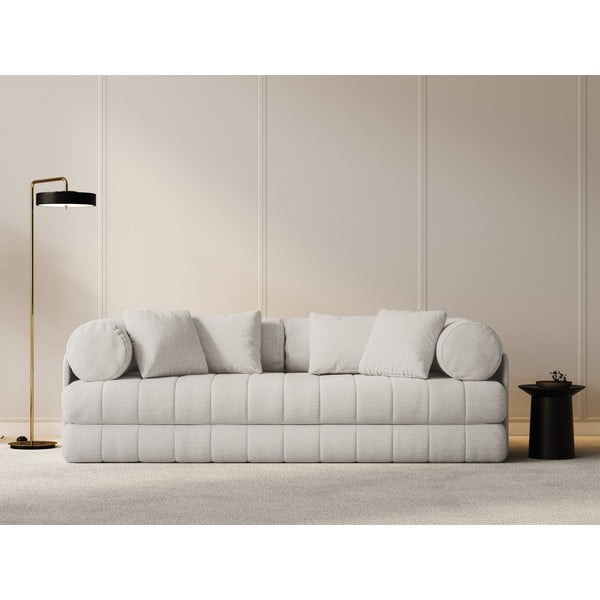 Bež sklopiva sofa od bouclé tkanine 206 cm Kemi – Cosmopolitan Design-image-4