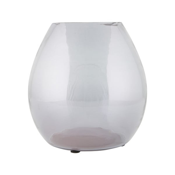 Svijetlo siva staklena vaza BePureHome Simple, ⌀ 20 cm