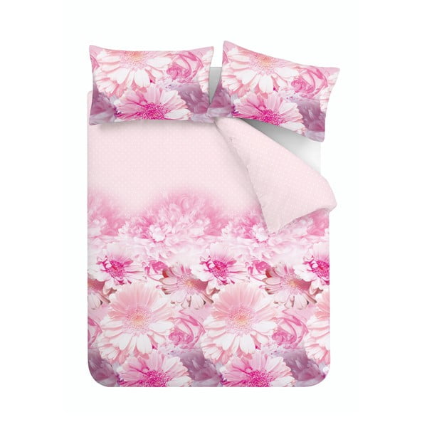 Ružičasta posteljina Catherine Lansfield Daisy Dreams, 200 x 200 cm