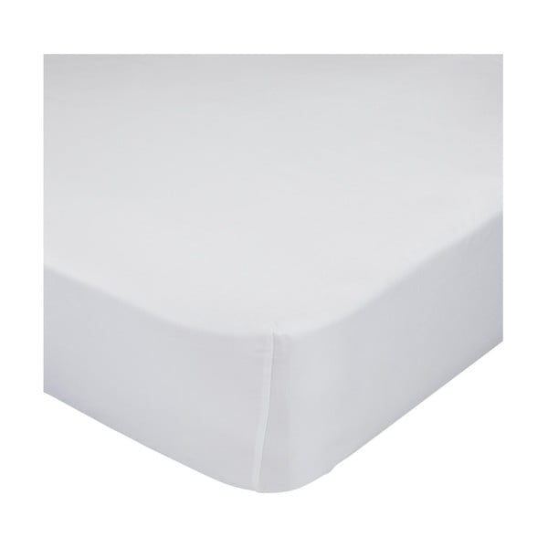 Bijela pamučna elastična plahta Happy Friday Basic, 60 x 120 cm