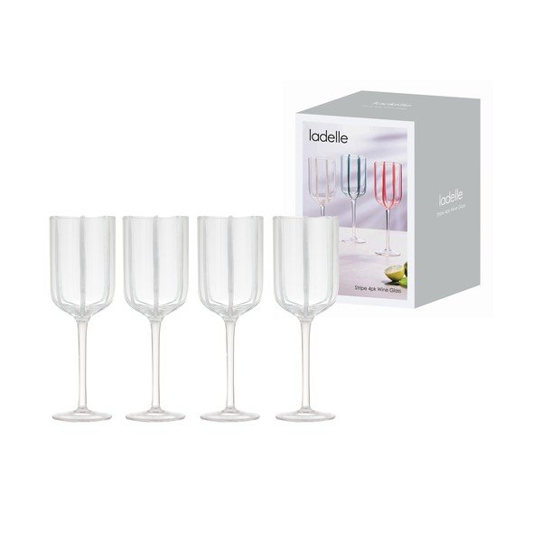 Čaše u setu 4 kom vinske 350 ml Stripe – Ladelle-image-2