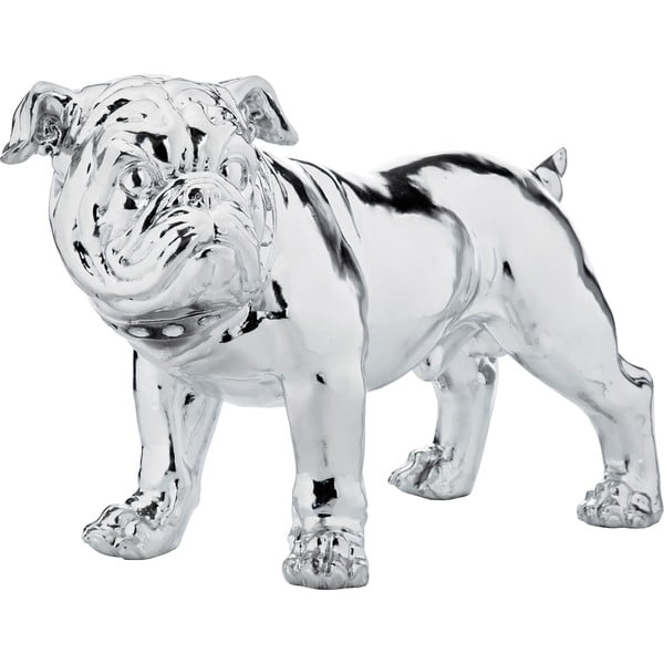 Dekorativna skulptura u srebrnoj boji pas Kare Design Bulldog