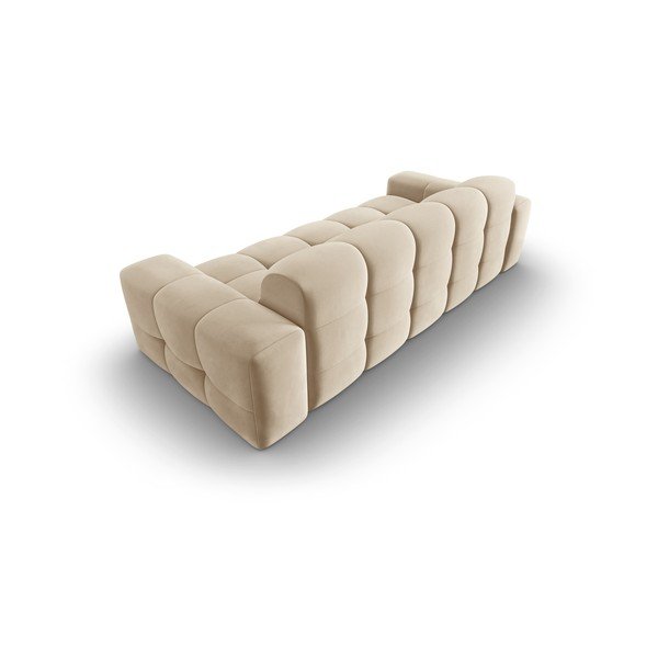 Bež baršunasta sofa 222 cm Kendal - Micadoni Home-image-4
