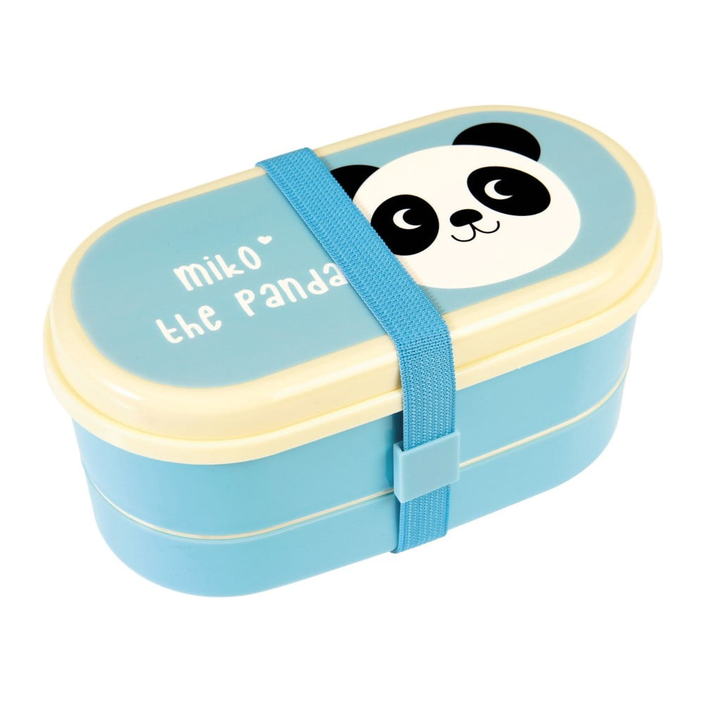 Plava bento kutija za objed Rex London Miko The Panda