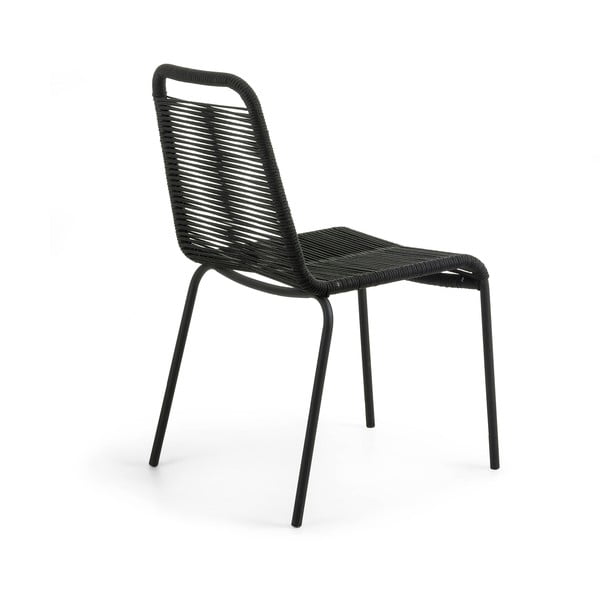 Crna vrtna stolica sa čeličnom konstrukcijom Kave Home Glenville-image-3