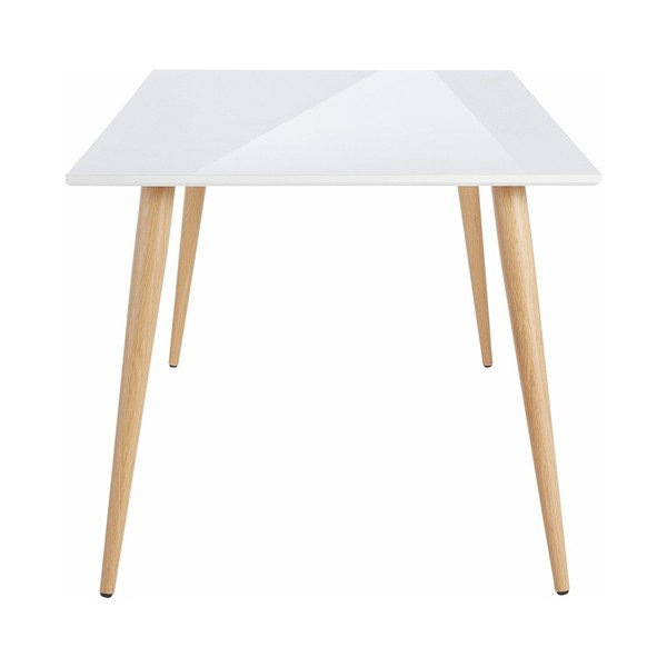 Sjajni bijeli blagovaonski stol Støraa Canton, 160 x 90 cm-image-2