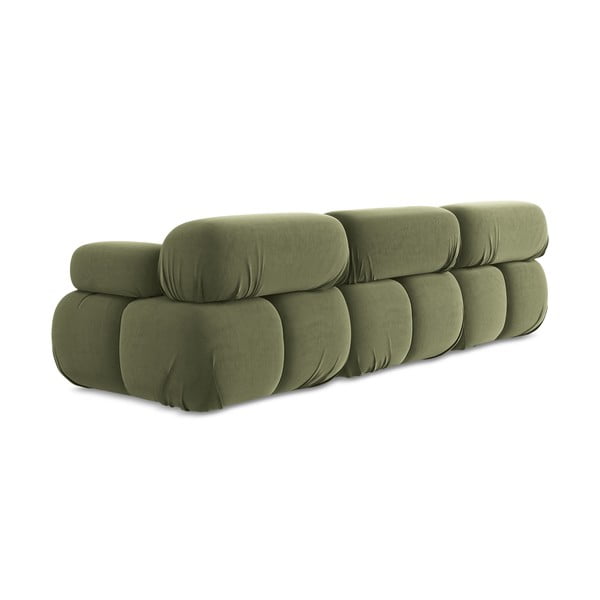 Svijetlo zelena baršunasti sofa 285 cm Lokua – Makamii-image-4