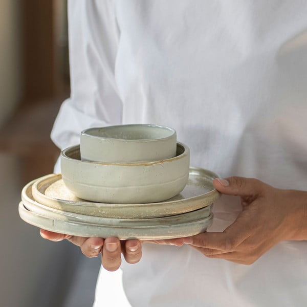 Bež kameni tanjuri u setu 2 kom ø 20 cm Sand Grain – Mette Ditmer Denmark-image-1