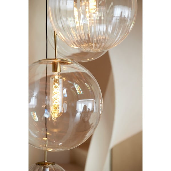 Viseća svjetiljka u brončanoj boji sa staklenim sjenilom ø 40 cm Medina – Light & Living-image-2