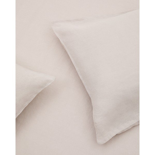 Posteljina sivo-bež za bračni krevet/za produženi krevet od mješavine lana 260x240 cm Simmel – Kave Home-image-4