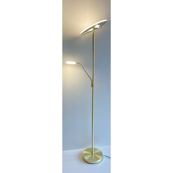 LED stojeća svjetiljka s mogućnosti zatamnjivanja u zlatnoj boji (visina 180 cm) Dent – Fischer & Honsel-image-1