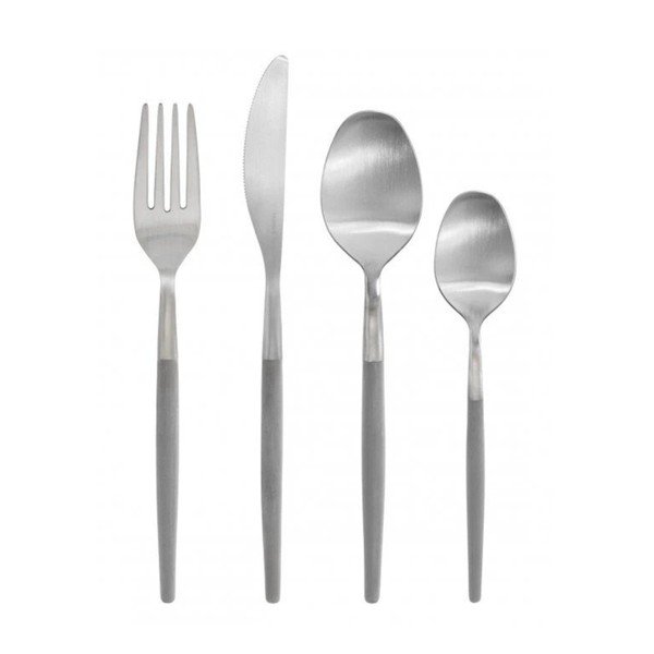 Svijetlo sivi/u srebrnoj boji pribor 16 kom od nehrđajućeg čelika Maxime – Blomus