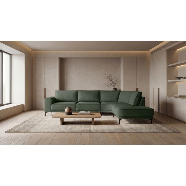 Kaki zelena kutna garnitura (s desnim kutom) Copenhagen – Scandic-image-1