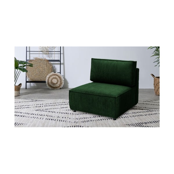 Zelena modularna sjedeća garnitura od samta (srednji modul ) Nihad modular – Bobochic Paris-image-1