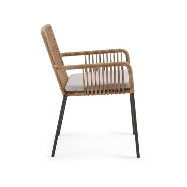 Vrtna pletena fotelja sa čeličnom konstrukcijom Kave Home Samt-image-2