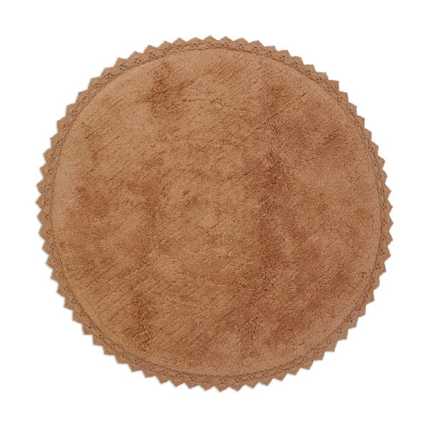 Ciglasti periv/ručno rađen pamučan okrugao tepih ø 110 cm Perla Toffee – Nattiot