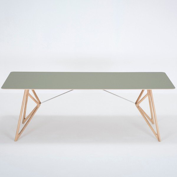 Blagovaonski stol od punog hrasta sa zelenom pločom Gazzda Tink, 220 x 90 cm-image-4