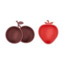 Crvene/smeđe silikonske dječje zdjelice u setu 2 kom Yummy – OYOY Mini