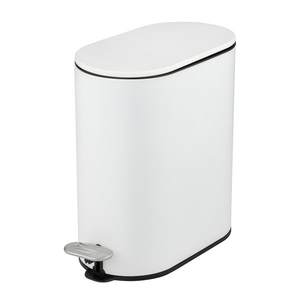 Mat bijela željezna kanta za smeće s pedalom 5 l Collungo – Wenko