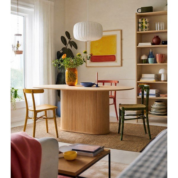 Blagovaonski stol s pločom stola u dekoru hrasta 95x180 cm Nola – Unique Furniture-image-1