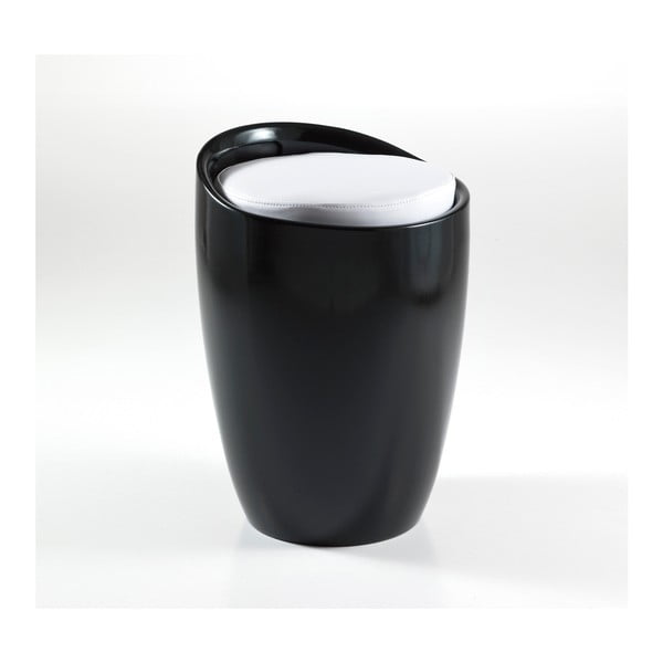 Crno-bijela stolica s prostorom za skladištenje Tomasucci Pillow-image-2