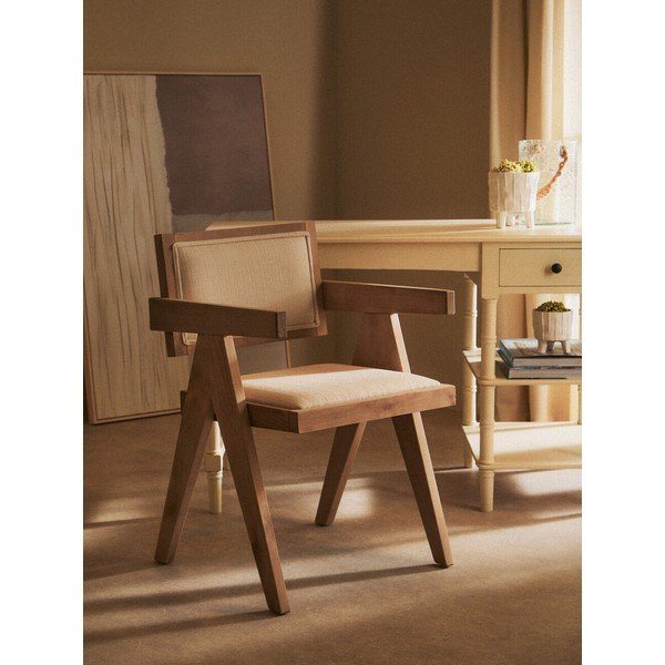 Podstavljena blagovaonska stolica u prirodnoj boji Cebu – Premier Housewares-image-1