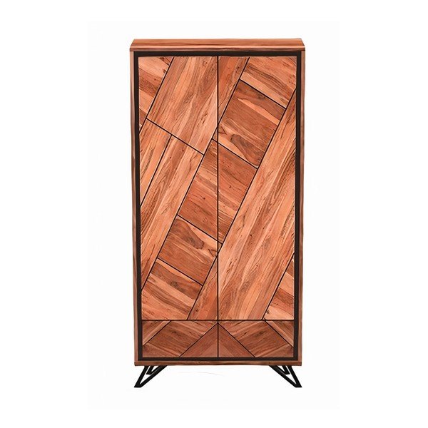 Ormar od masivnog bagrema u prirodnoj boji 90x181x40 cm Ambala – Interia Home & Living