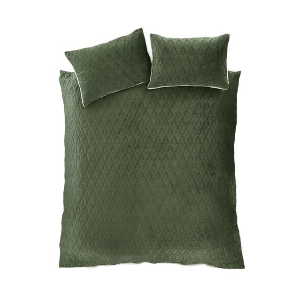 Zelena posteljina za bračni krevet-za produženi krevet 230x220 cm Christmas Tree – Catherine Lansfield