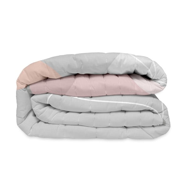 Ružičasti/sivi pamučni prošiveni prekrivač 180x260 cm Range – Blanc-image-4