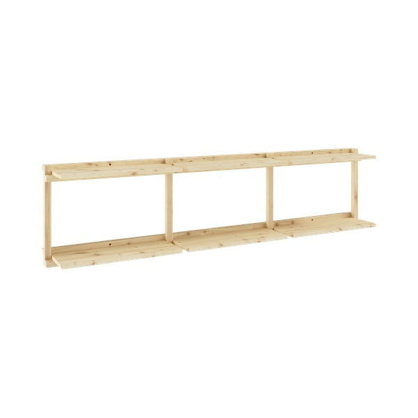 Zidna polica od masivnog bora u prirodnoj boji 192x47,5 cm Groove – Karup Design-image-3