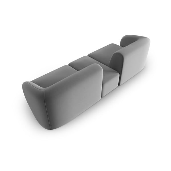 Siva baršunasti sofa 246 cm Paolo – Milo Casa-image-3