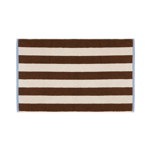 Smeđa/krem tekstilna kupaonska prostirka 50x80 cm Gobo – noo.ma