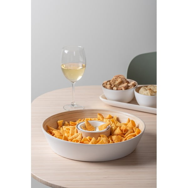 Bijela posuda za posluživanje od bambusa ø 30 cm Puro – PT LIVING-image-1