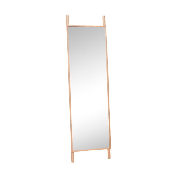 Stojeće ogledalo s okvirom od masivnog drveta 53x188 cm Lean – Hübsch